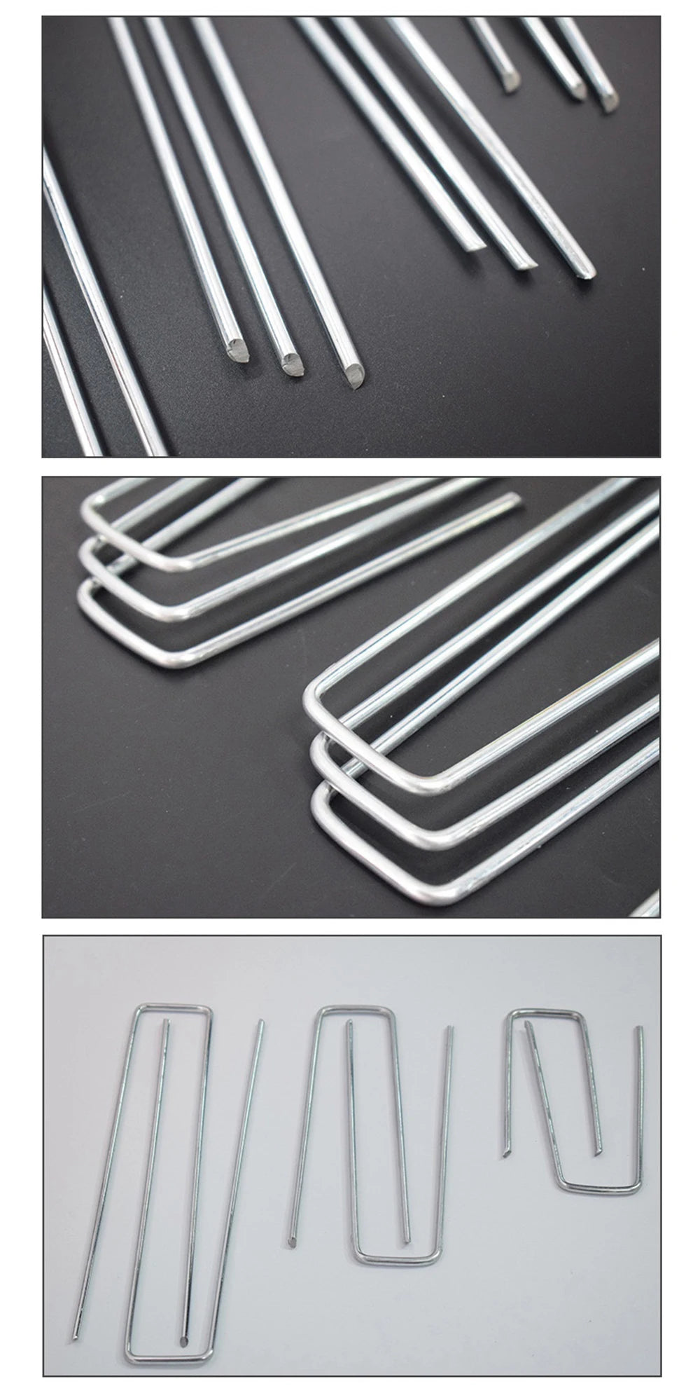 10-50PCS Landscape Staples 10-30cm Gauge Stake Galvanized Garden Staple U-Shaped Pins for Sod Anchoring Fabric Irrigation Tubing