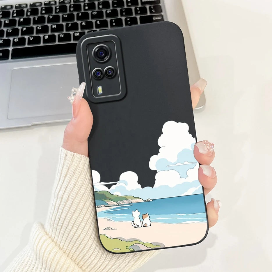 For Vivo Y51 2020 Case V2030 Luxury Candy Painted Cover Soft TPU Phone Case For Vivo Y31 Y 33 VivoY51 Fundas Vivo Y53s 4G Bumper