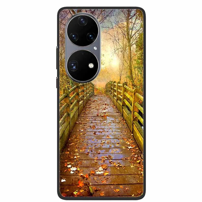 For Huawei P50 Pro Case P50E Shockproof Soft Silicone Phone Case For Huawei P50Pro Back Cover P 50 Luxury Protective TPU Coque