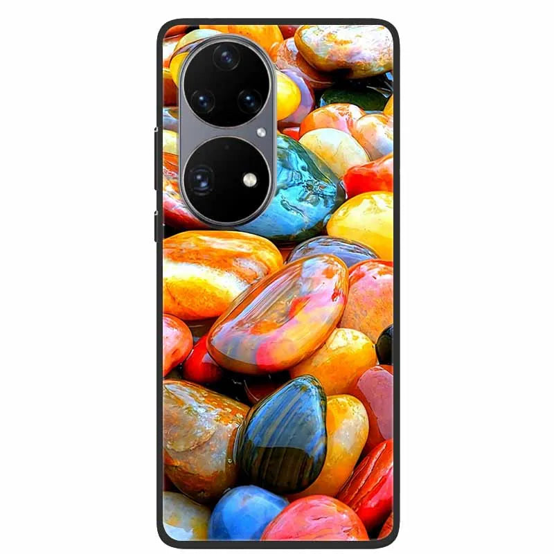 For Huawei P50 Pro Case P50E Shockproof Soft Silicone Phone Case For Huawei P50Pro Back Cover P 50 Luxury Protective TPU Coque