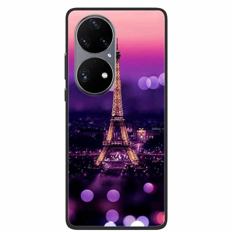 For Huawei P50 Pro Case P50E Shockproof Soft Silicone Phone Case For Huawei P50Pro Back Cover P 50 Luxury Protective TPU Coque