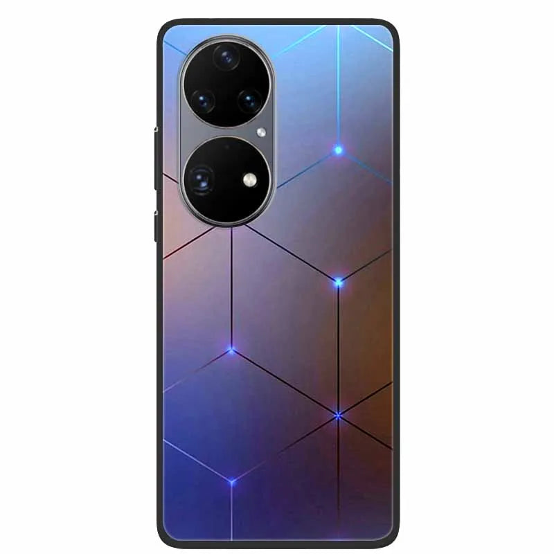 For Huawei P50 Pro Case P50E Shockproof Soft Silicone Phone Case For Huawei P50Pro Back Cover P 50 Luxury Protective TPU Coque