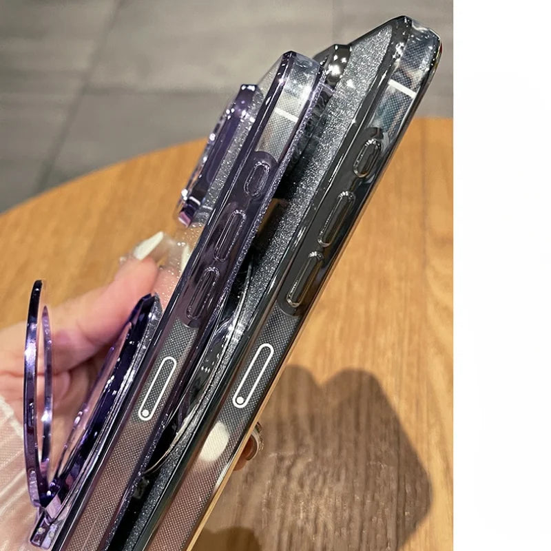 Luxury Magnetic Suction Stand Phone Case for Oneplus ACE 3 2 V 12 11 R 10 PRO 9 8 T Anti Drop Magnetic Suction Bracket Shell