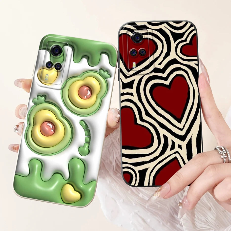 For Vivo Y51 2020 Case V2030 Luxury Candy Painted Cover Soft TPU Phone Case For Vivo Y31 Y 33 VivoY51 Fundas Vivo Y53s 4G Bumper