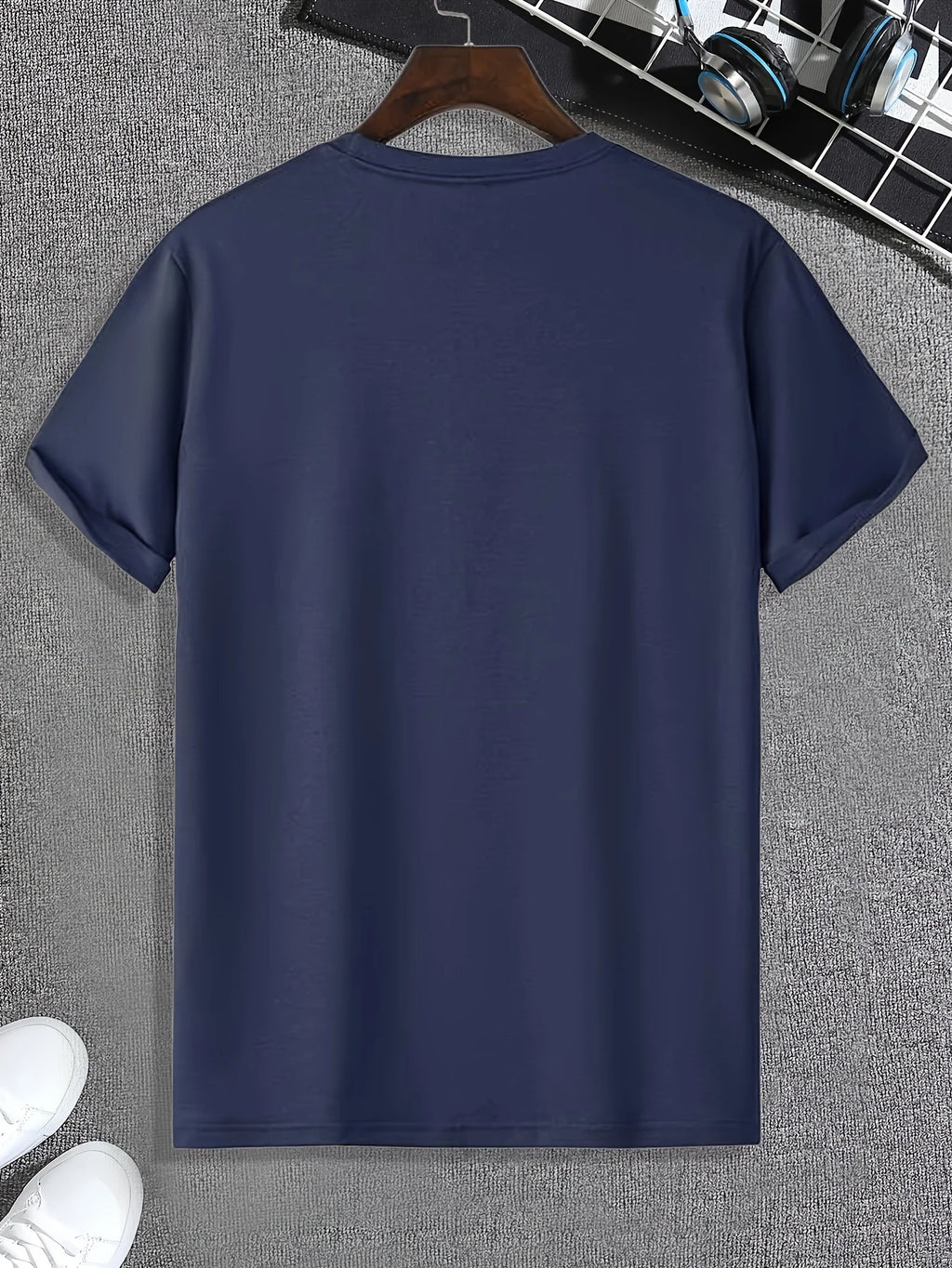 Men's Summer 100% Cotton Fashionable Casual Loose Funny slogan graphic Printed Round Neck Short Sleeve T-shirt Top