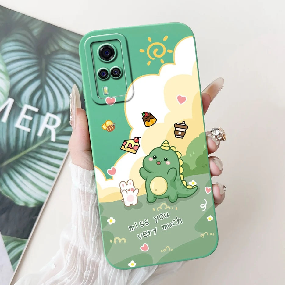 For Vivo Y51 2020 Case V2030 Luxury Candy Painted Cover Soft TPU Phone Case For Vivo Y31 Y 33 VivoY51 Fundas Vivo Y53s 4G Bumper