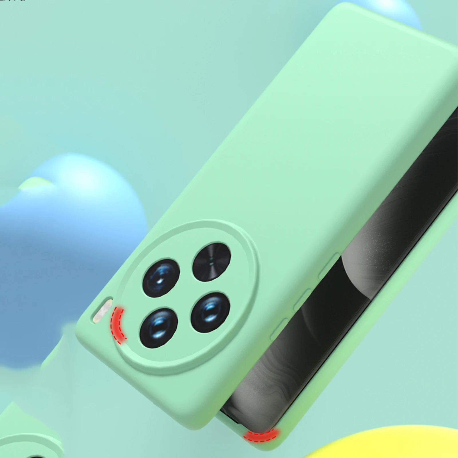 Soft Liquid Silicone Phone Case For VIVO X100 Ultra X300S X200 Pro Mini X300Ultra , Slim Skin Fleece Camera Protection Cover