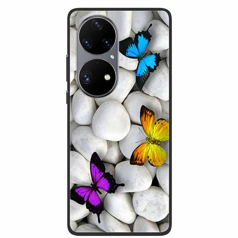 For Huawei P50 Pro Case P50E Shockproof Soft Silicone Phone Case For Huawei P50Pro Back Cover P 50 Luxury Protective TPU Coque