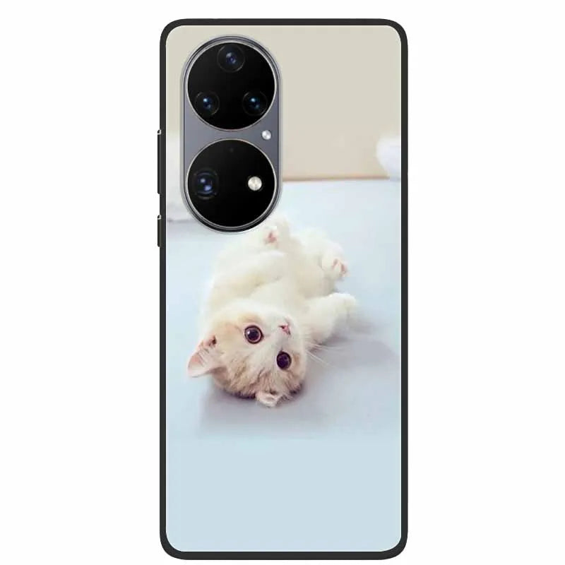 For Huawei P50 Pro Case P50E Shockproof Soft Silicone Phone Case For Huawei P50Pro Back Cover P 50 Luxury Protective TPU Coque