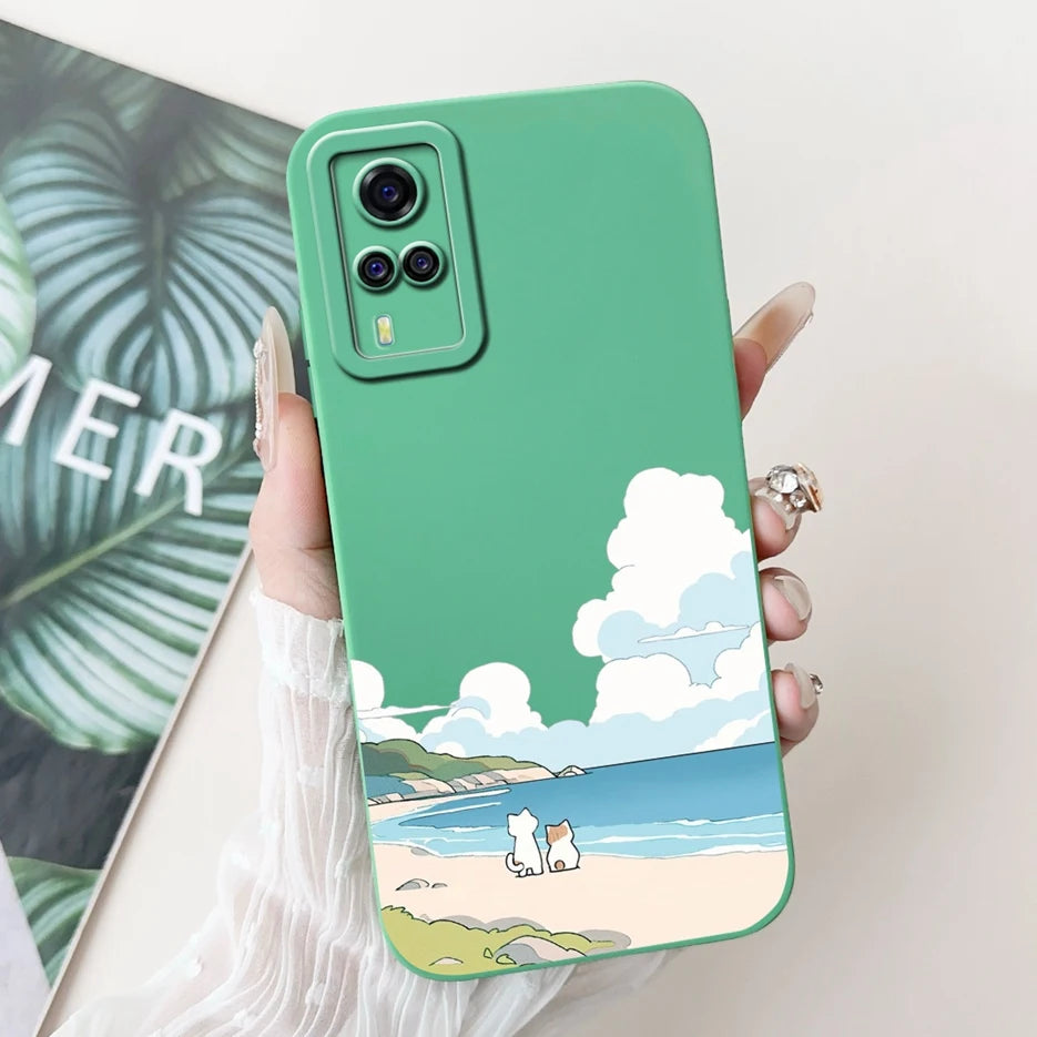For Vivo Y51 2020 Case V2030 Luxury Candy Painted Cover Soft TPU Phone Case For Vivo Y31 Y 33 VivoY51 Fundas Vivo Y53s 4G Bumper