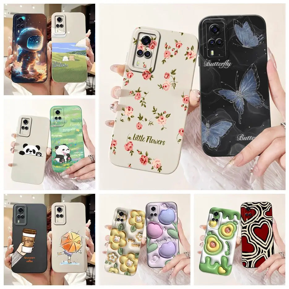 For Vivo Y51 2020 Case V2030 Luxury Candy Painted Cover Soft TPU Phone Case For Vivo Y31 Y 33 VivoY51 Fundas Vivo Y53s 4G Bumper