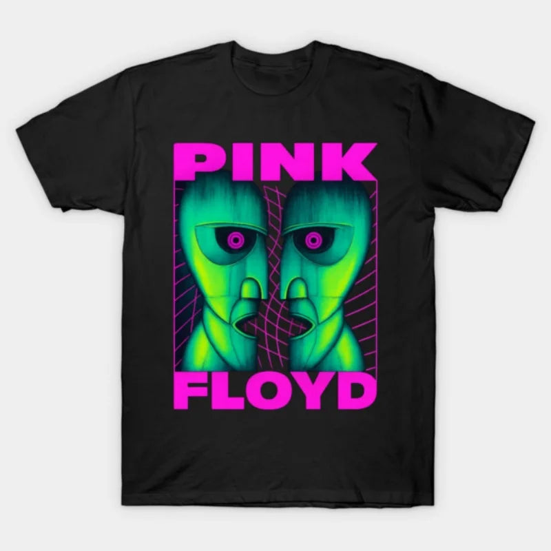Pink Floyd T-shirt, unisex street style short-sleeved American retro casual 100% cotton trendy high-street short-sleeved T-shirt