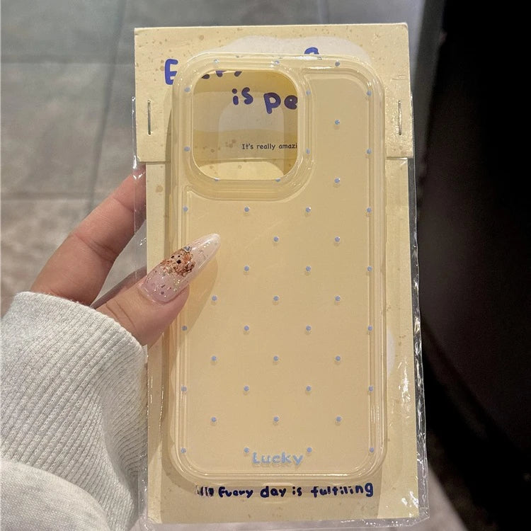 Luxury Ins Candy Color Polka Dot Case for iPhone 12 13 14 15 16 17 Pro Max Air 16Pro Wave Point Soft Silicone Ultra Slim Cover