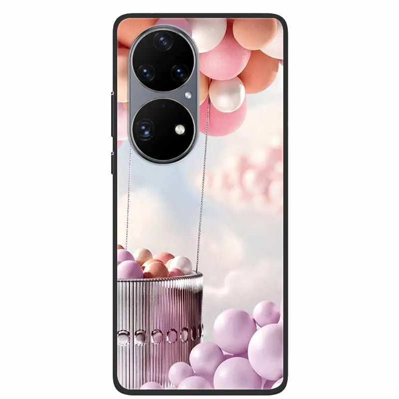 For Huawei P50 Pro Case P50E Shockproof Soft Silicone Phone Case For Huawei P50Pro Back Cover P 50 Luxury Protective TPU Coque