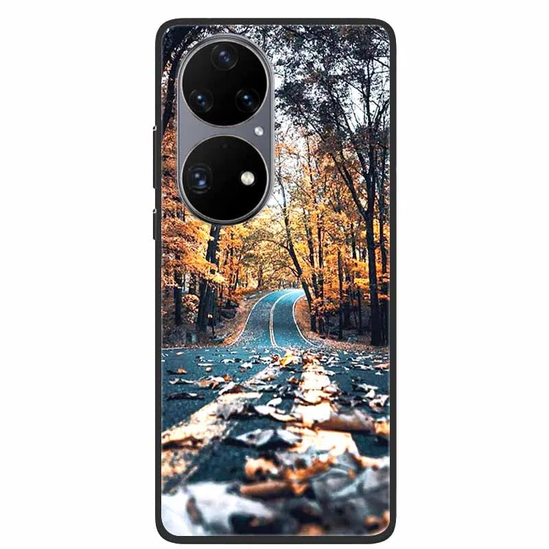 For Huawei P50 Pro Case P50E Shockproof Soft Silicone Phone Case For Huawei P50Pro Back Cover P 50 Luxury Protective TPU Coque