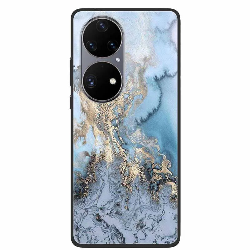For Huawei P50 Pro Case P50E Shockproof Soft Silicone Phone Case For Huawei P50Pro Back Cover P 50 Luxury Protective TPU Coque